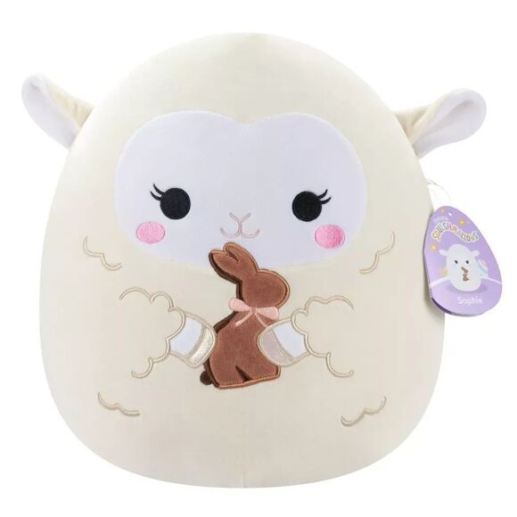 Squishmallows Official Kellytoys Plush 12 Inch Sophie the Cream Lamb Holding Cho - Picture 1 of 3